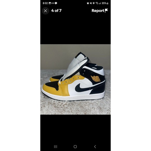 New Sneakers Shoes Size 9 Men’s Jordan 1 Mid Yellow Ochre DQ8426-701 main image 6